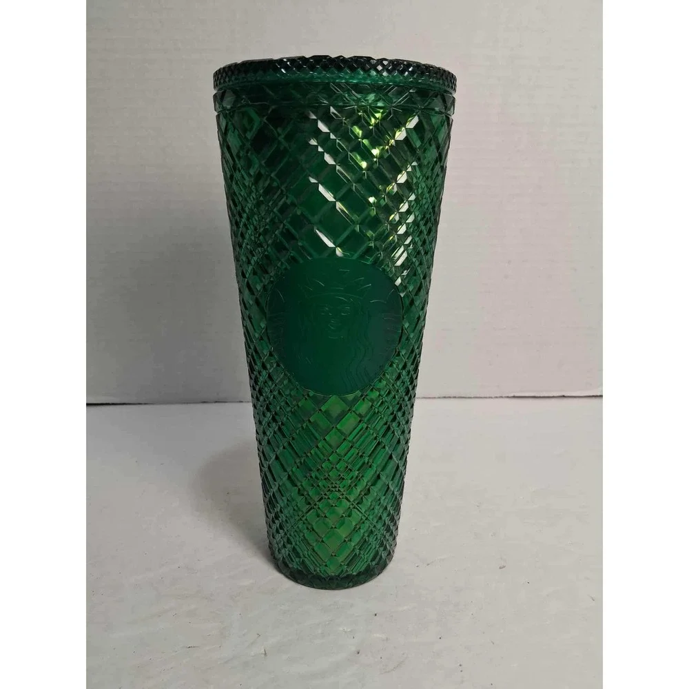 Starbucks Emerald‎ Green Diamond Tumbler 24 oz 710 ml Reusable Cold Cup